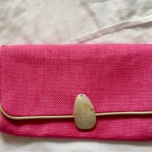 Bright Beachy Pink Clutch